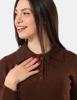 Abito in maglia Sandro Ferrone Marrone