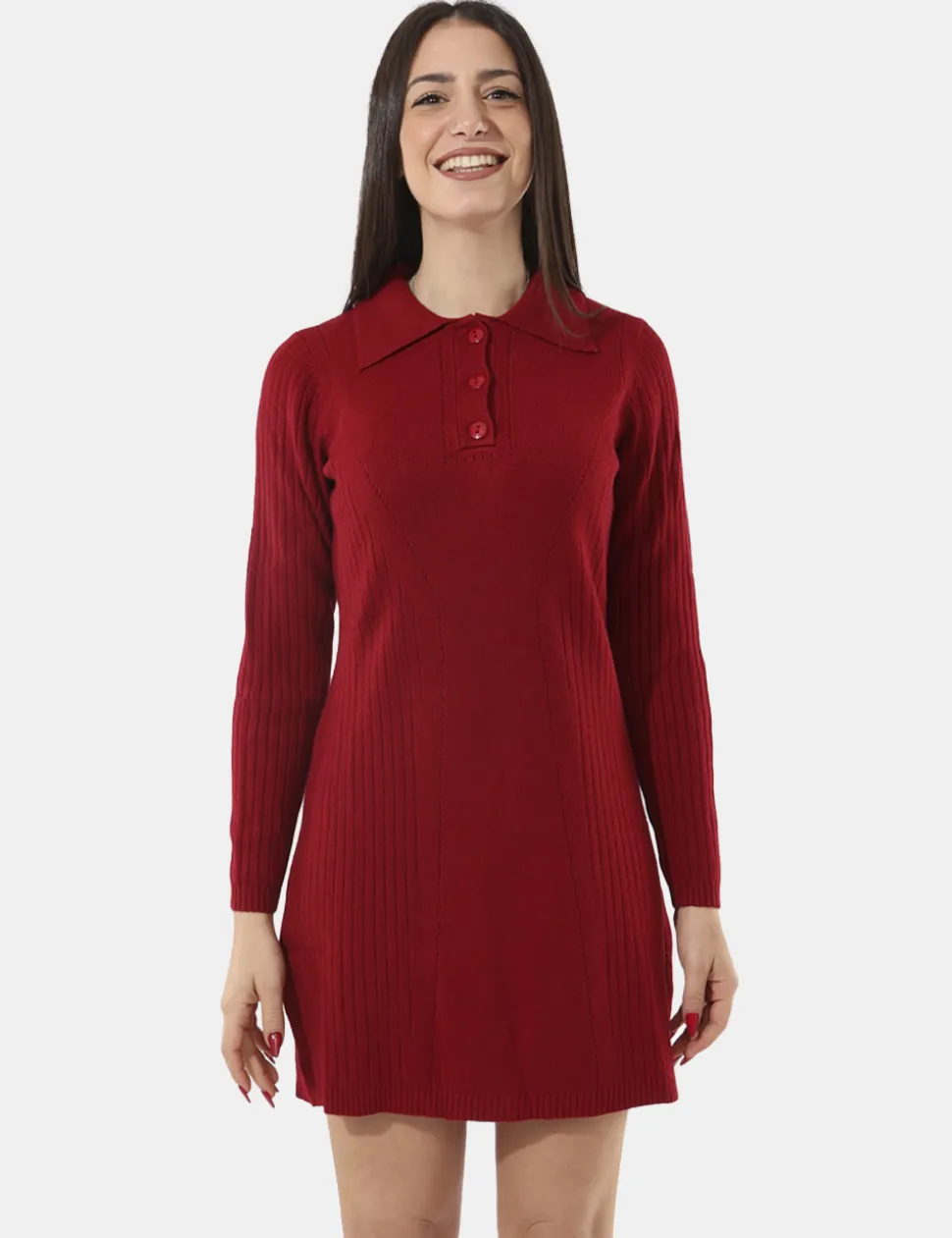 Abito in maglia Sandro Ferrone Bordeaux