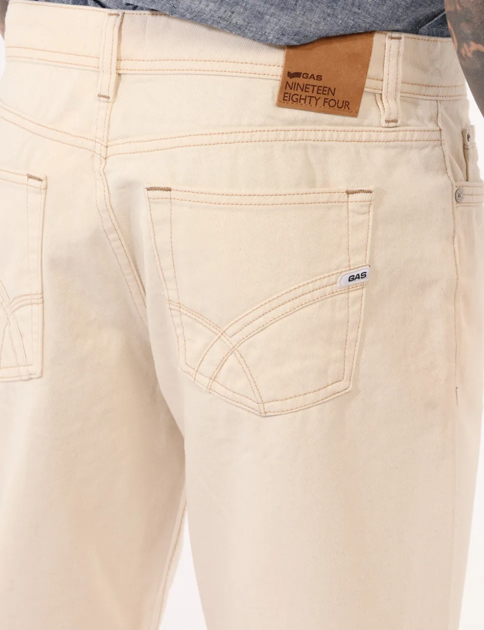 Bermuda jeans Gas Panna