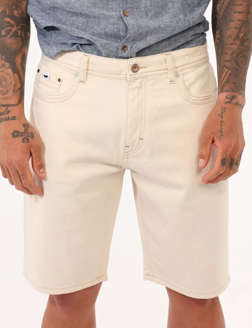 Bermuda jeans Gas Panna