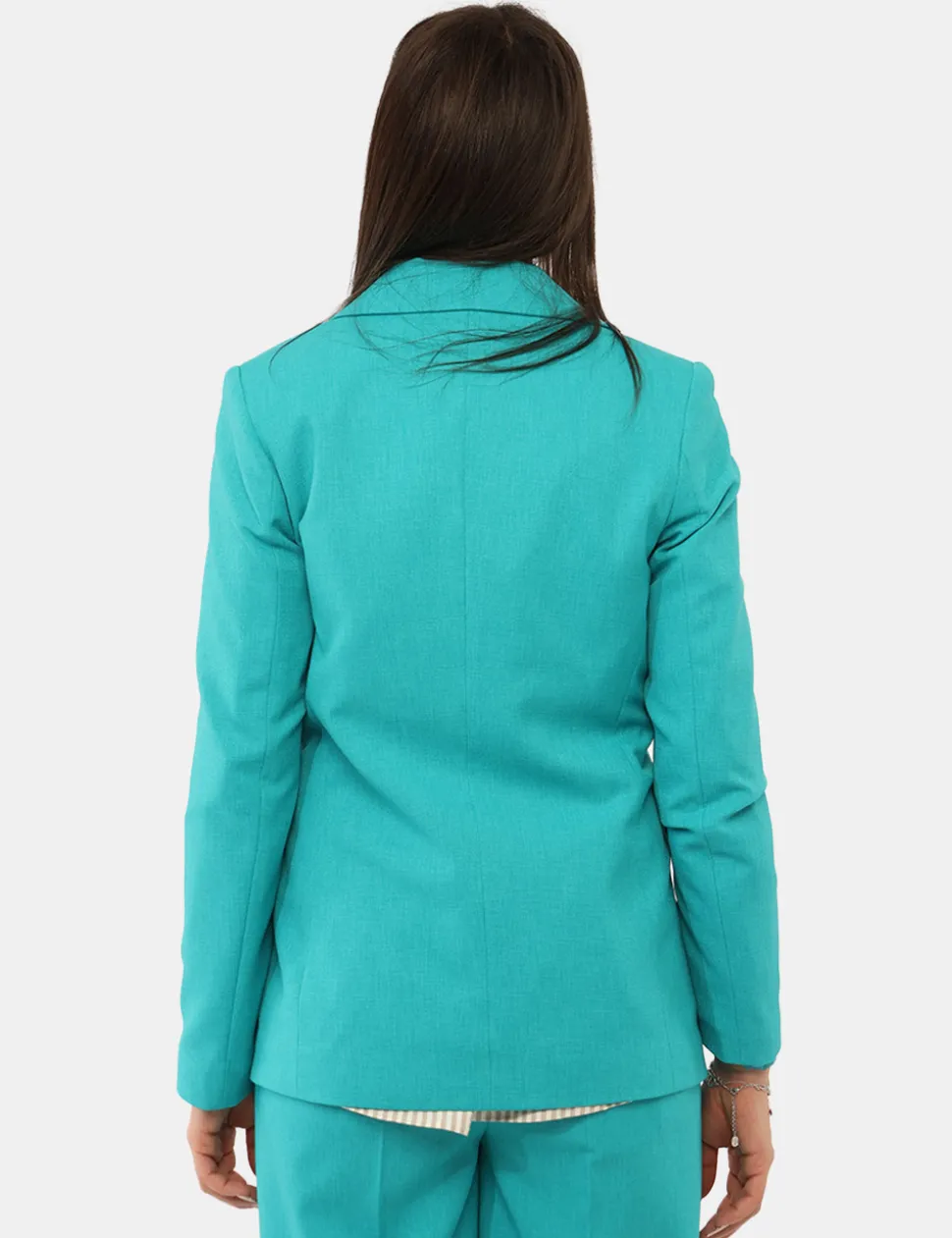 Blazer Materica Azzurro