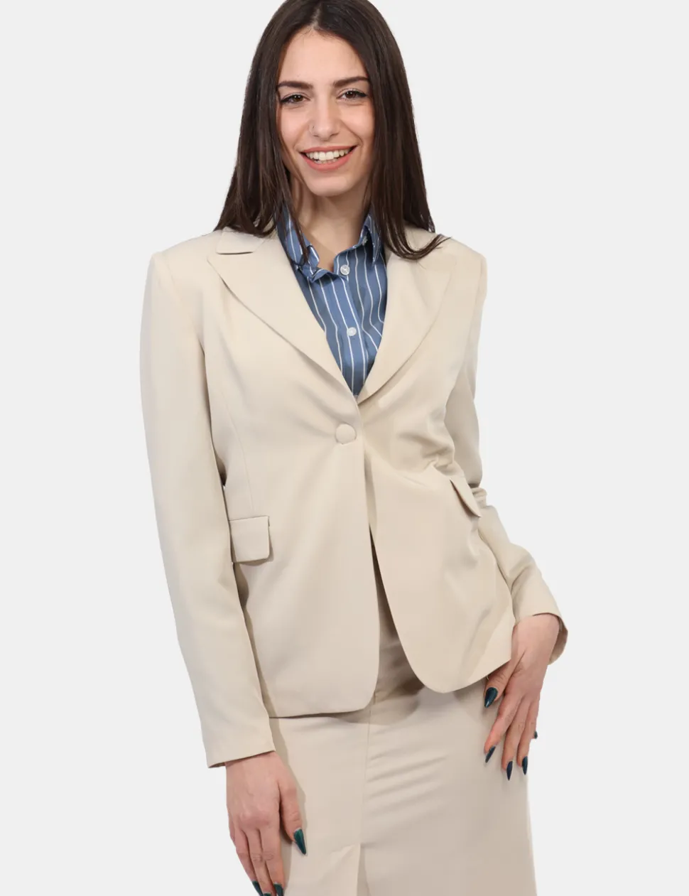 Blazer Materica Beige