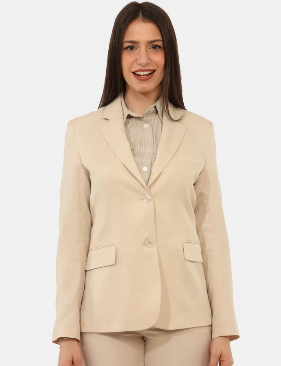 Blazer Materica Beige