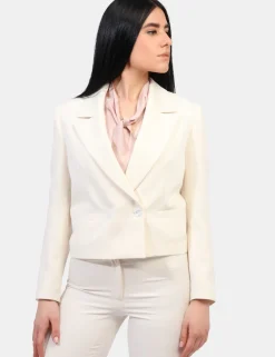 Blazer Materica Bianco