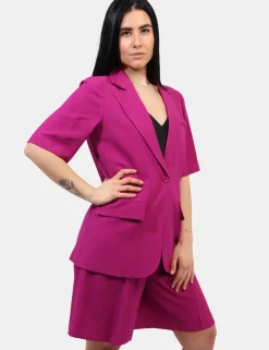 Blazer Materica Fucsia