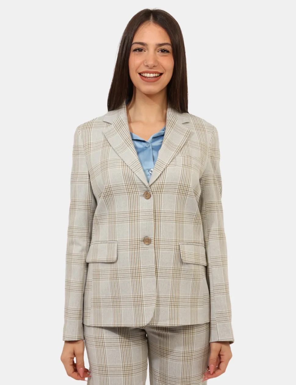 Blazer Materica Grigio