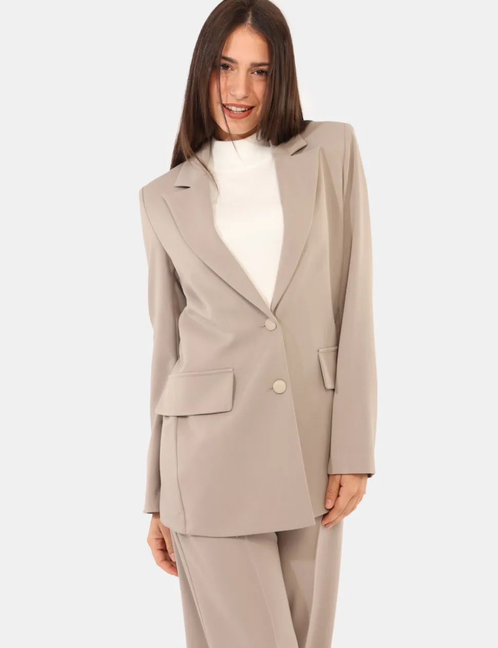 Blazer Materica Grigio