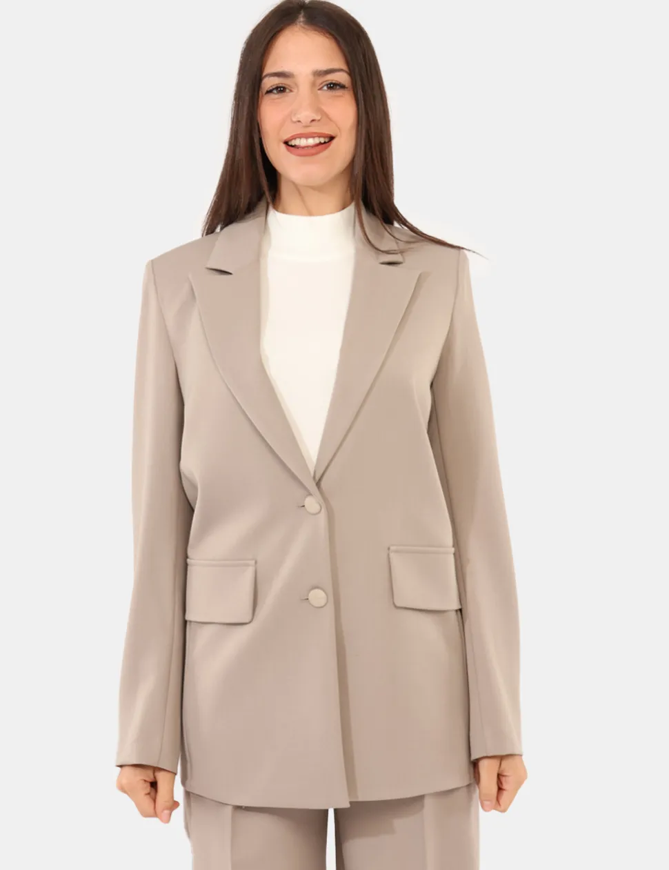 Blazer Materica Grigio