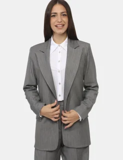 Blazer Materica Grigio
