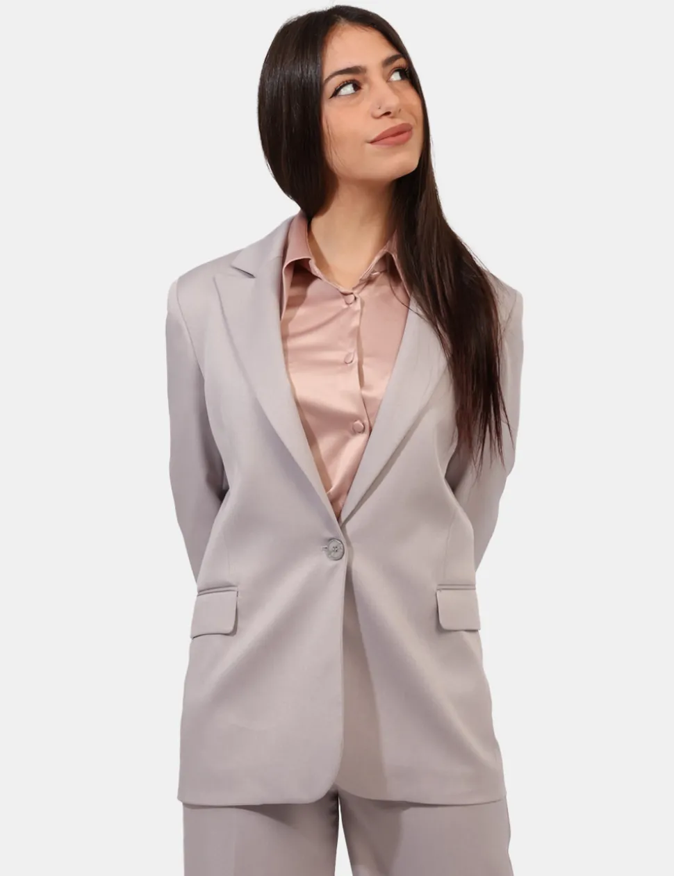 Blazer Materica Grigio