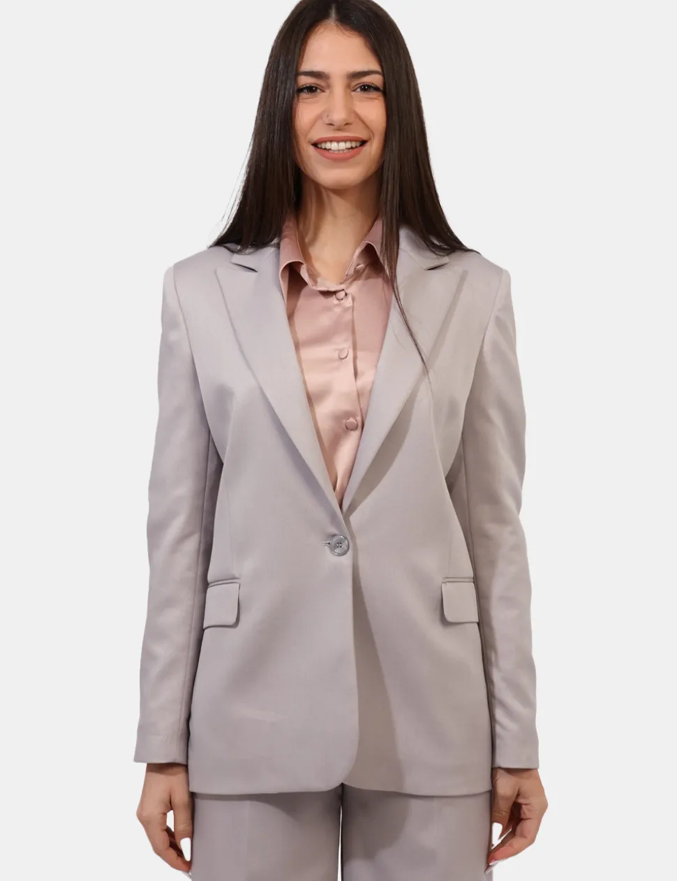 Blazer Materica Grigio