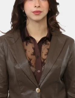 Blazer Materica Marrone