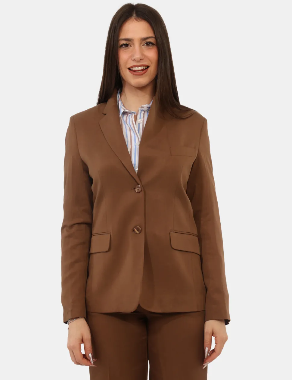 Blazer Materica Marrone