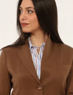 Blazer Materica Marrone