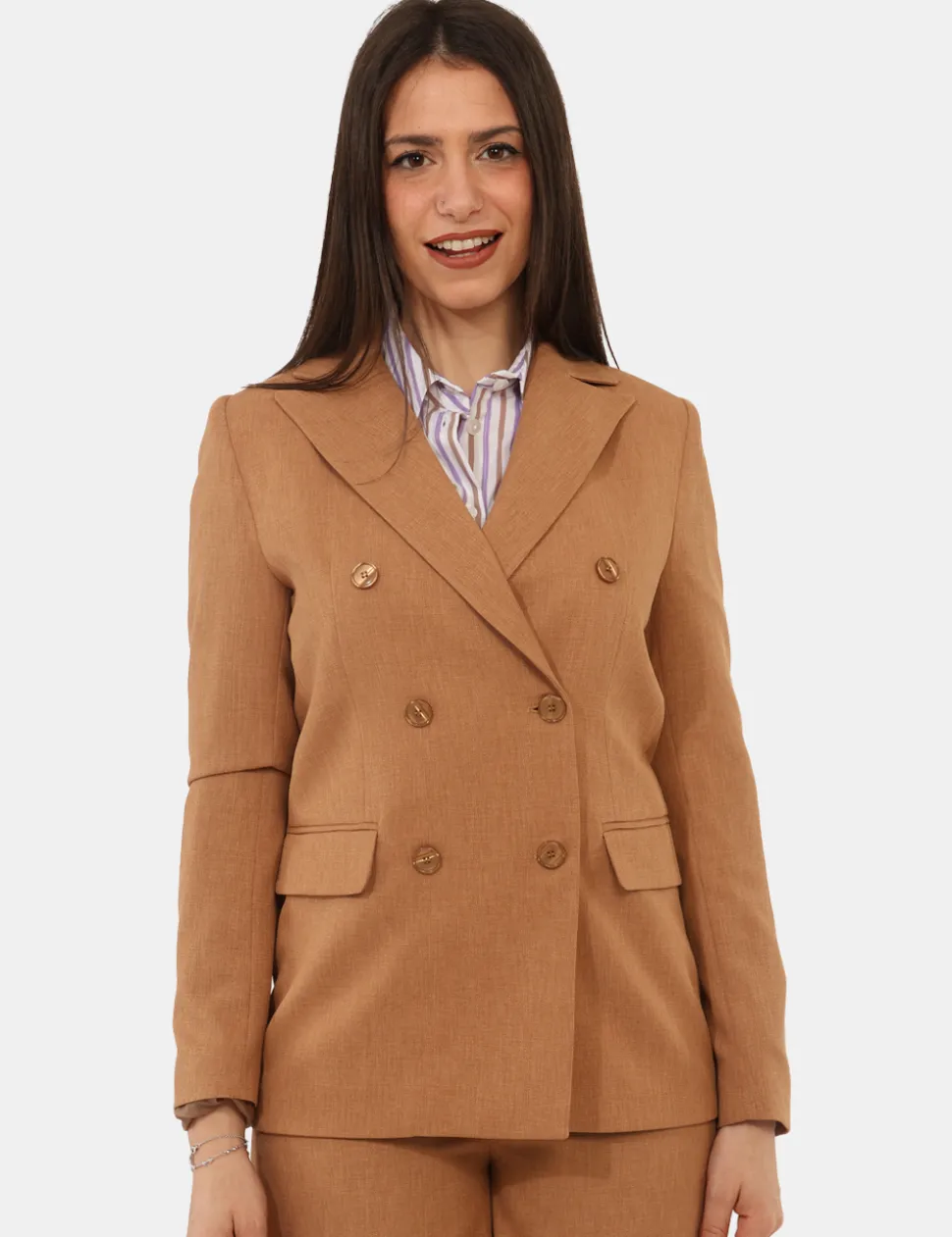 Blazer Materica Marrone