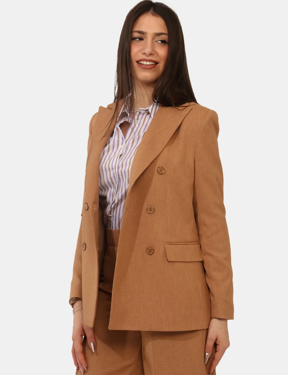 Blazer Materica Marrone