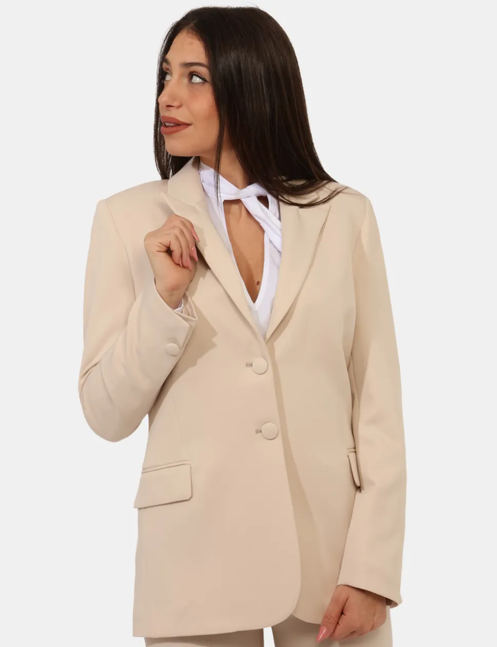 Blazer Materica Panna