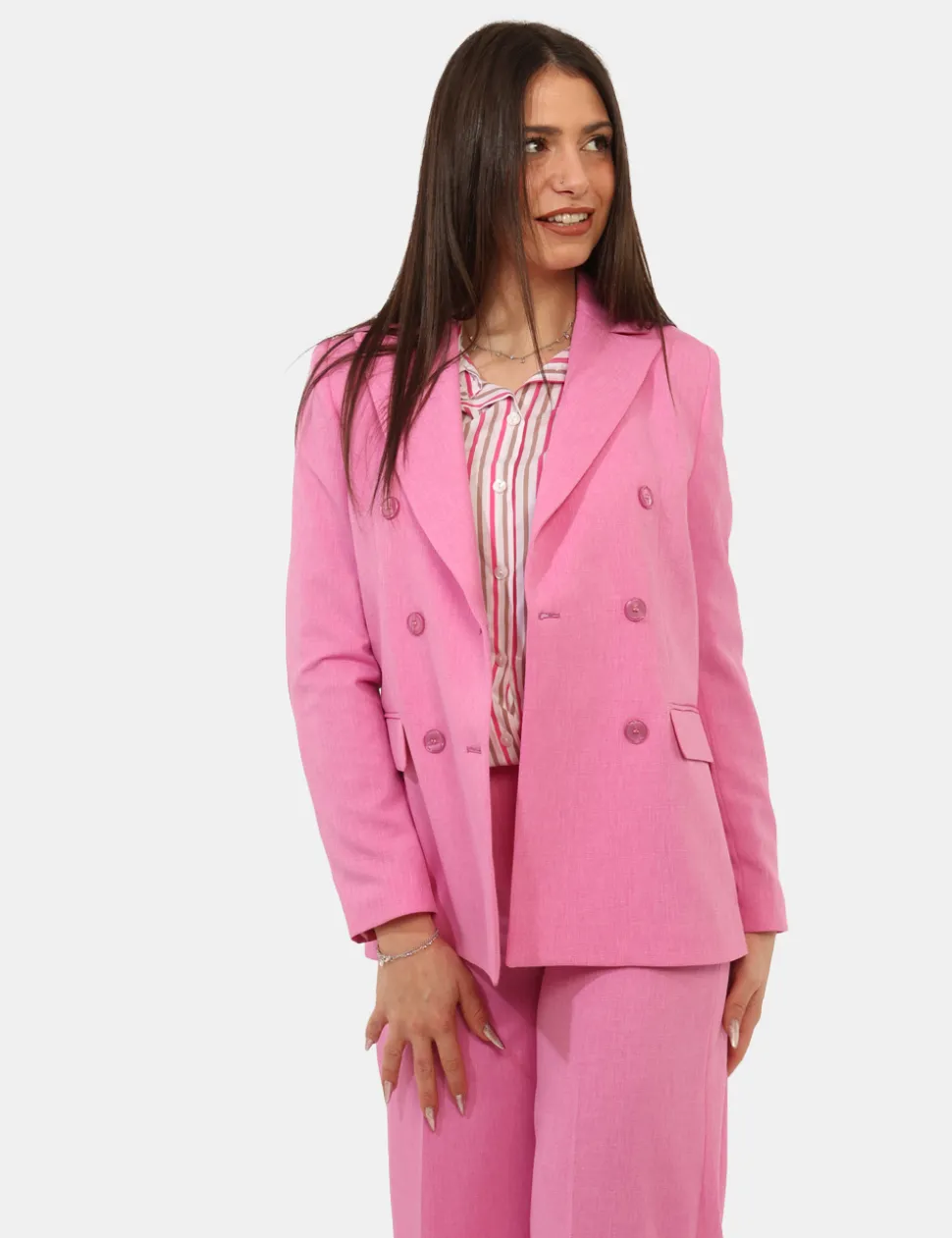 Blazer Materica Rosa