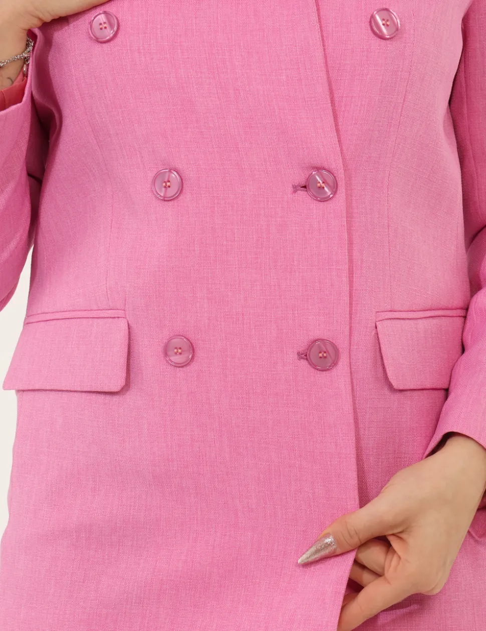 Blazer Materica Rosa