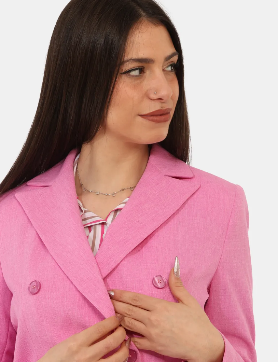 Blazer Materica Rosa