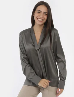 Blusa Materica Grigio