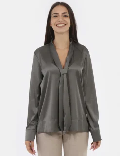 Blusa Materica Grigio