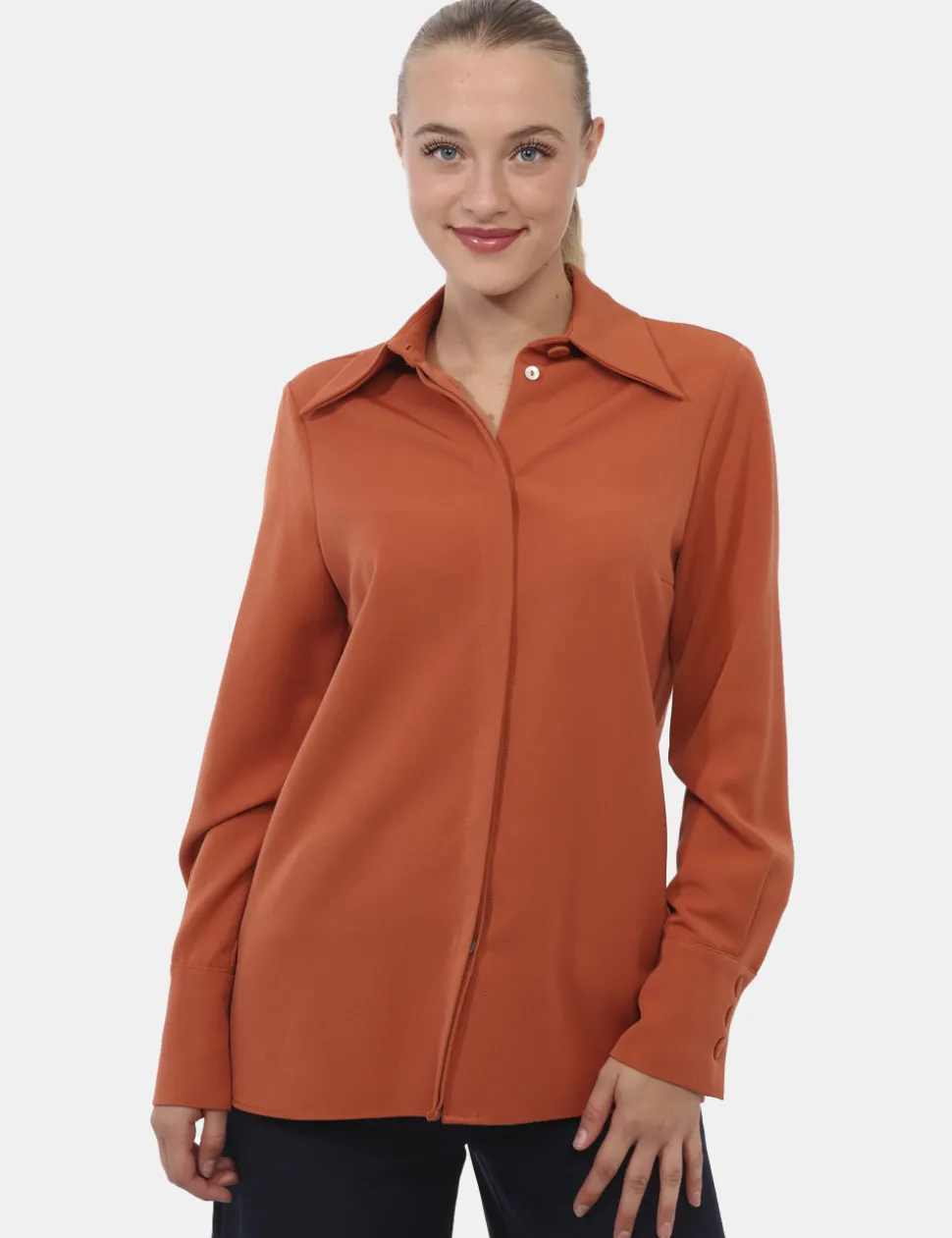 Camicia Materica Arancione