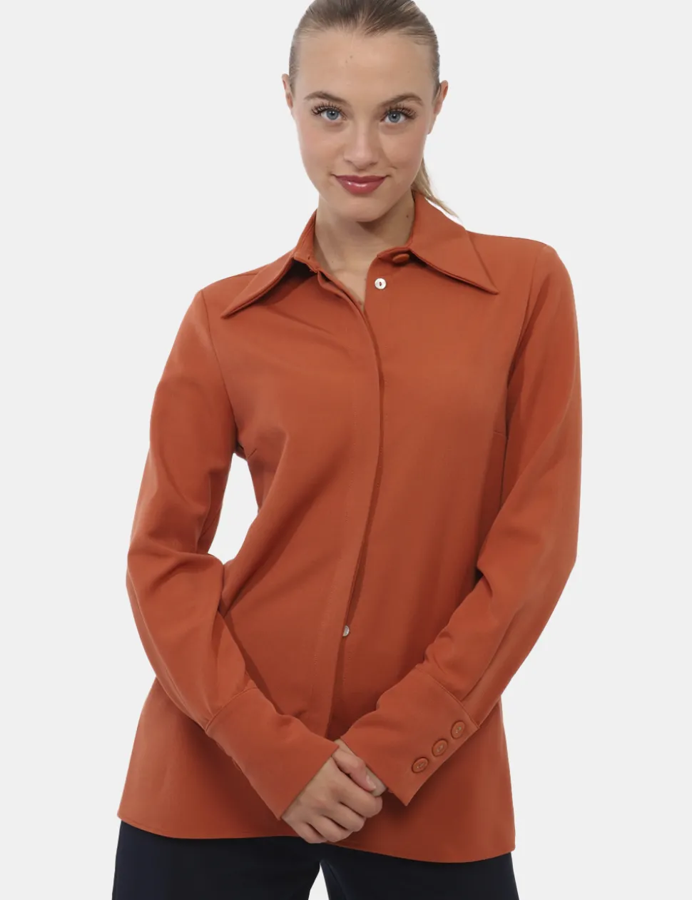 Camicia Materica Arancione
