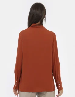 Camicia Materica Arancione
