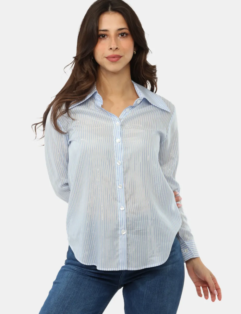 Camicia Materica Azzurra