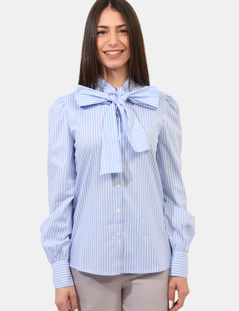 Camicia Materica Azzurro