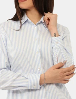 Camicia Materica Azzurro