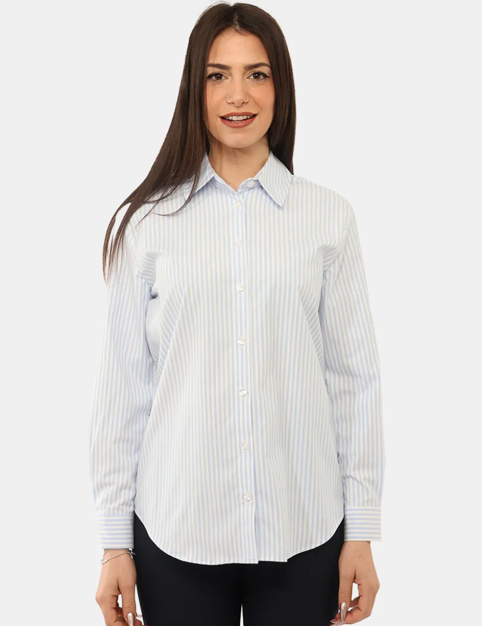 Camicia Materica Azzurro