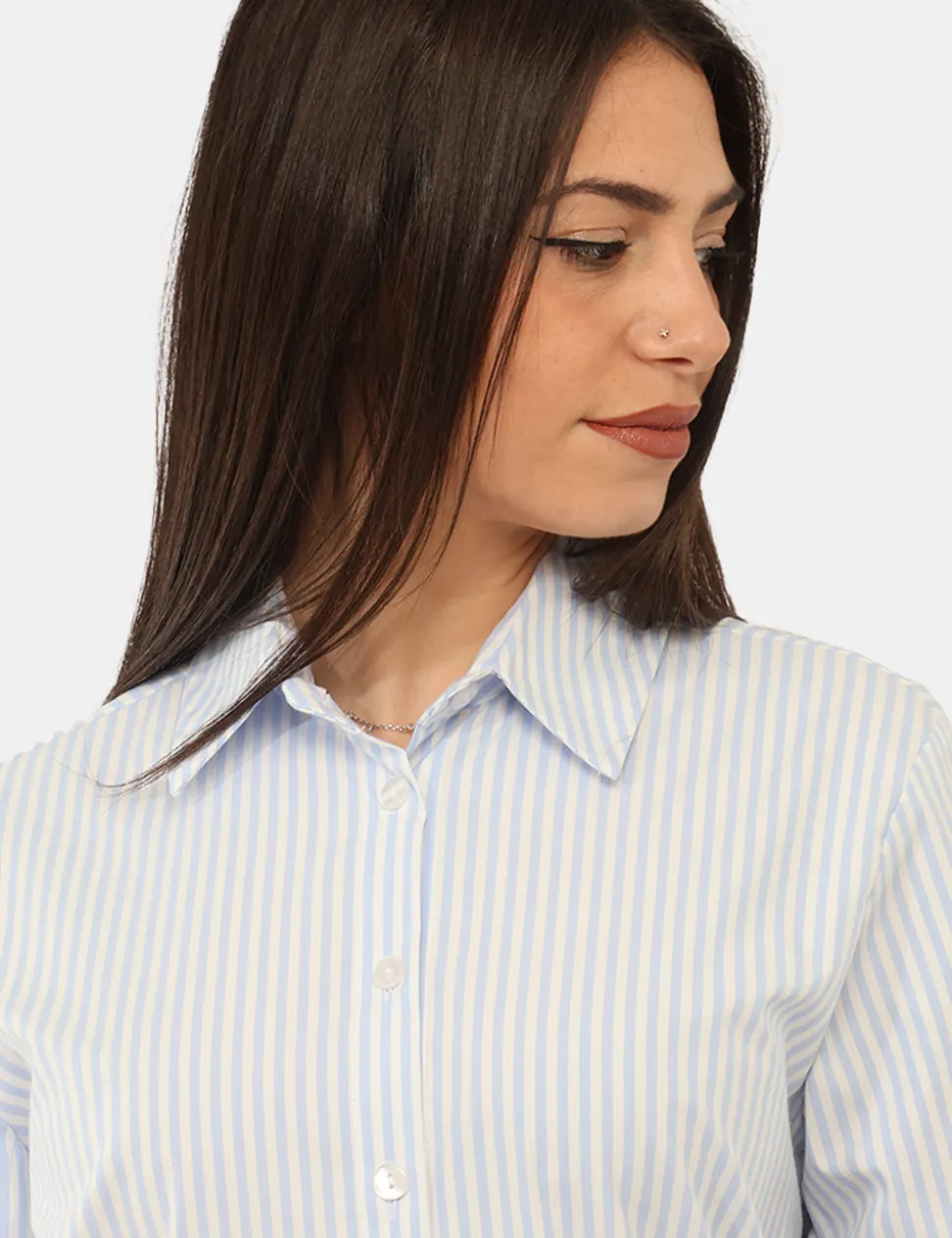 Camicia Materica Azzurro