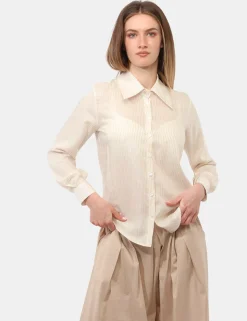 Camicia Materica Beige