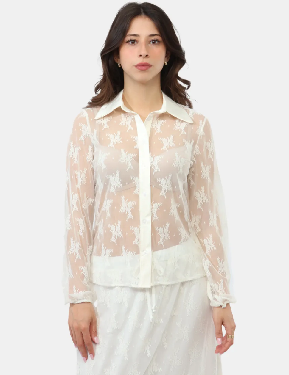 Camicia Materica Bianca