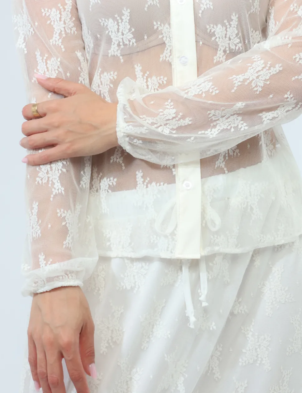 Camicia Materica Bianca