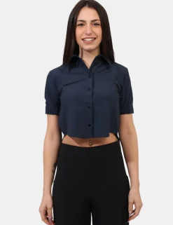 Camicia Materica Blu
