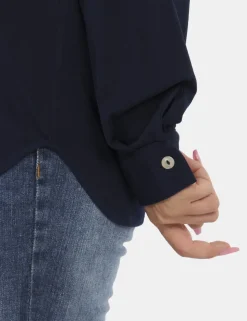 Camicia Materica Blu