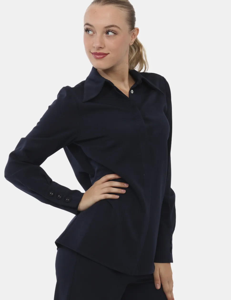 Camicia Materica Blu