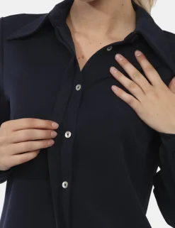 Camicia Materica Blu