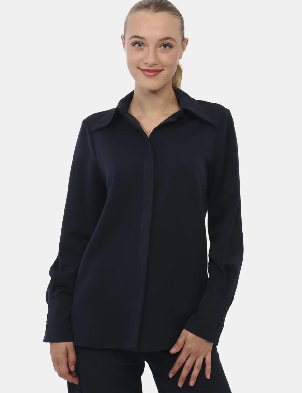 Camicia Materica Blu