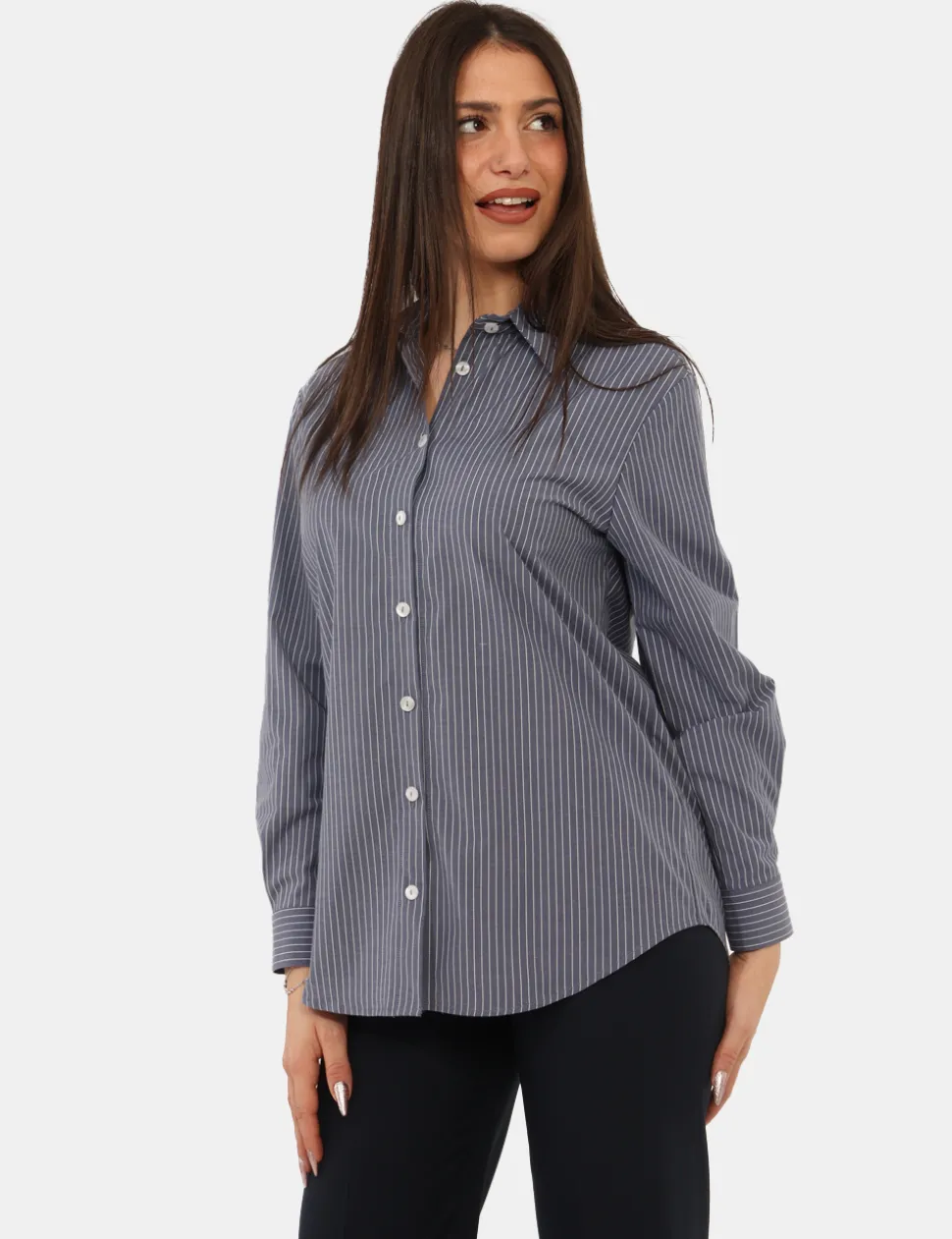 Camicia Materica Blu