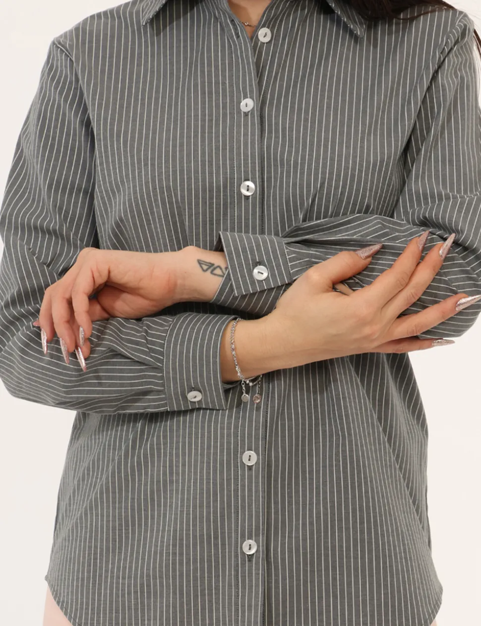 Camicia Materica Grigia