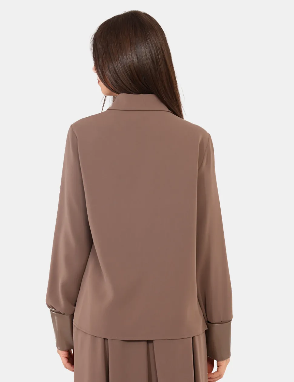 Camicia Materica Marrone