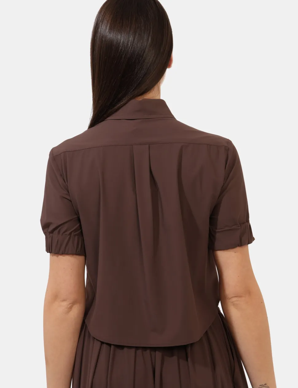 Camicia Materica Marrone