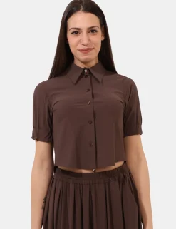 Camicia Materica Marrone