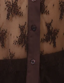 Camicia Materica Marrone