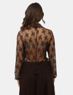 Camicia Materica Marrone