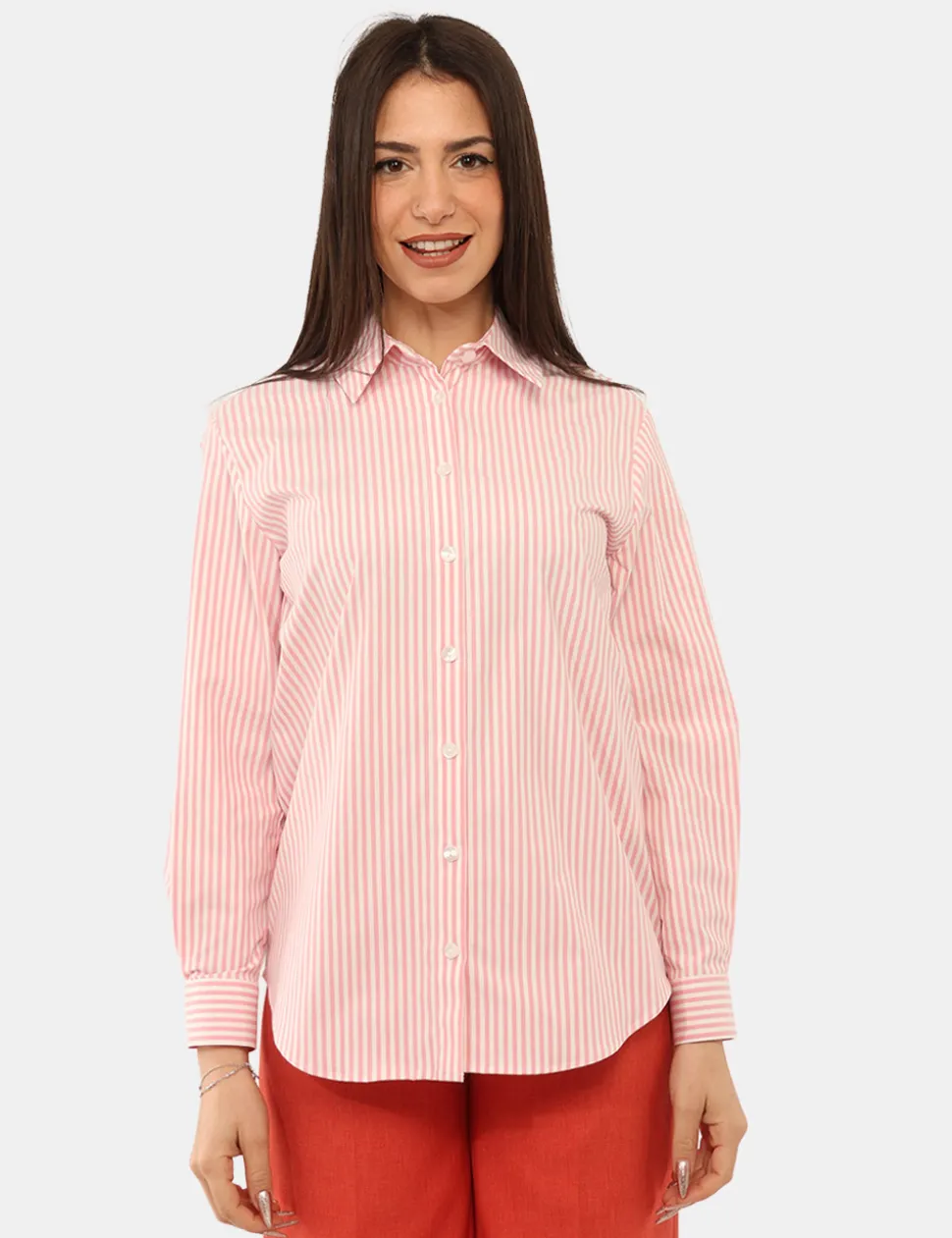 Camicia Materica Rosa